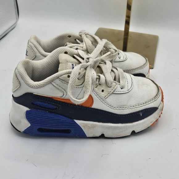 Nike Other - Nike Shoes Air Max 90 LTR CD6868-120 Summit White / Safety Orange Kids Size 10c